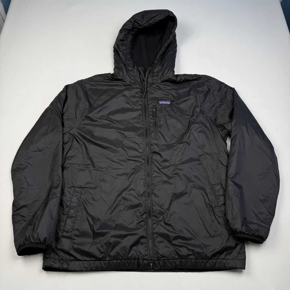 Patagonia Mojave Trails Hoody Jacket Mens Large Black Hooded 26565
